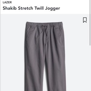 💙 Lazer Shakib Stretch Twill Jogger Grey Chino Pants Size 8